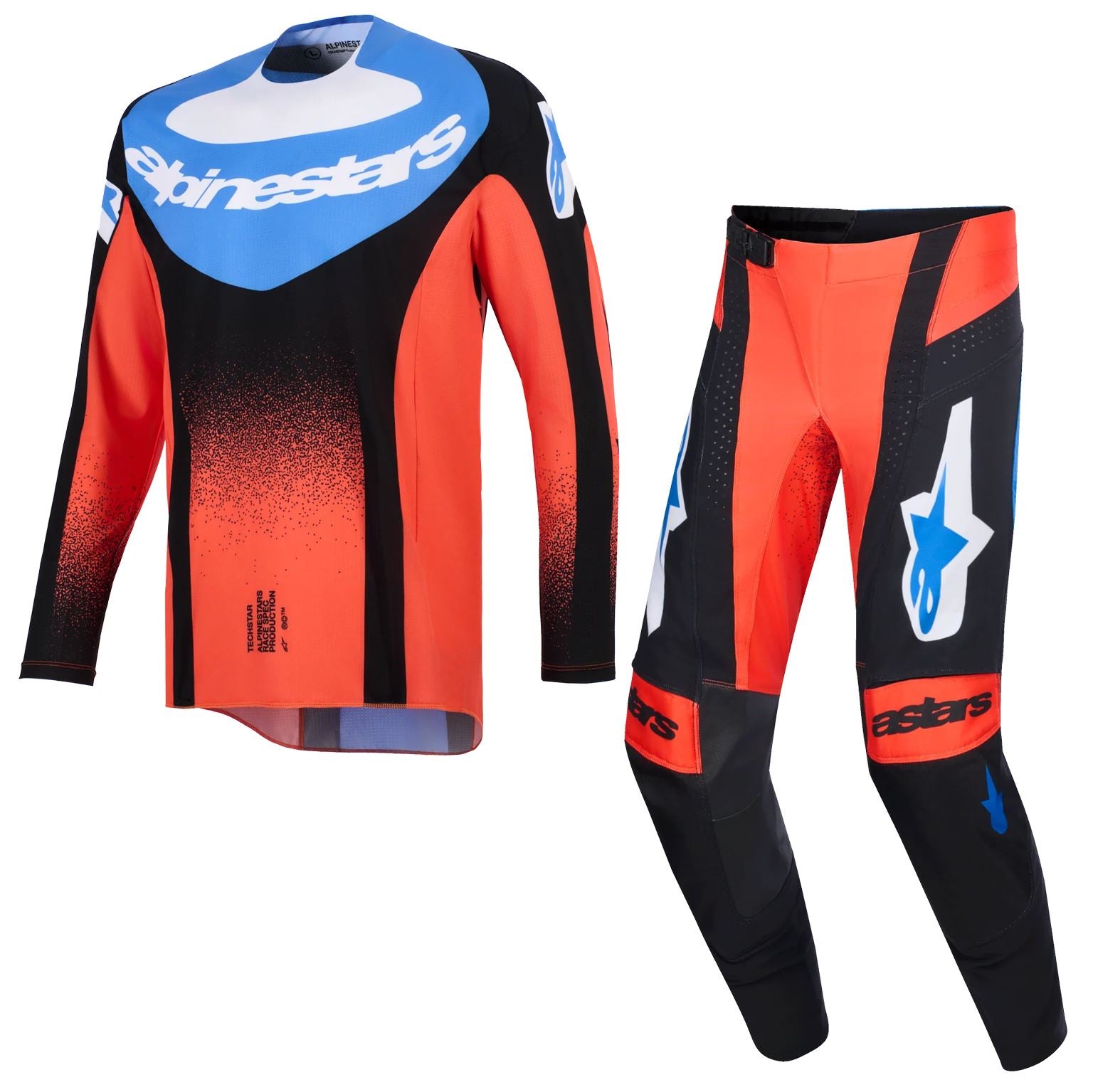 Alpinestars 2026 Techstar Knif Motocross Combo Kit Orange Black Ucla Blue
